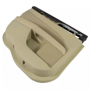 Door trim card rear left Ford Fusion mk5 13-16 beige with beige insert cloth, armrest leather, molding gray structure, for dry cleaning