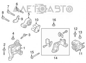 Engine mount rear Mazda 6 13-17
