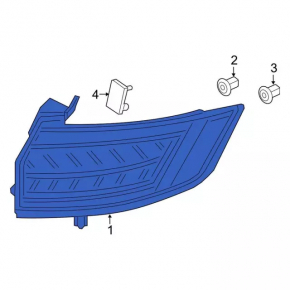 Lamp outer wing right Ford Edge 19-rest SE SEL