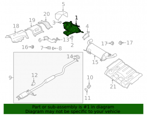 Exhaust line middle part with catalytic converter Mazda CX-7 06-09