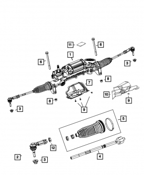 Steering rack Jeep Cherokee KL 14-16