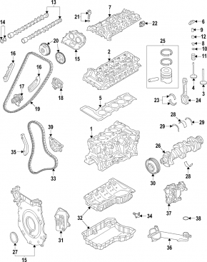 Bare cylinder block VW Jetta 11-14 USA 2.5