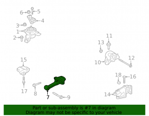 Rear engine mount Hyundai Santa FE Sport 13-18 2.4