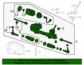 Steering rack Chevrolet Impala 14-20