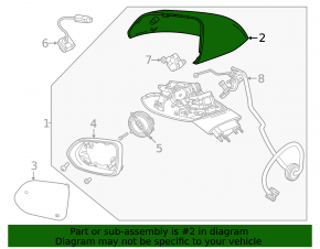 Left side mirror cover Chevrolet Equinox EV 24-26