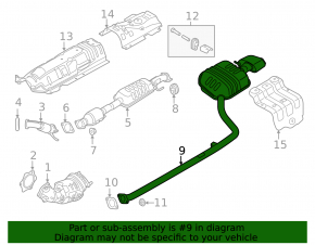 Muffler rear part with barrel Hyundai Sonata 15-17 1.6T