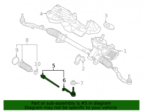 Steering rod with tip, right, BMW X1 U11 24-25