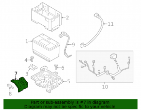 Battery tray bracket Hyundai Santa FE Sport 17-18