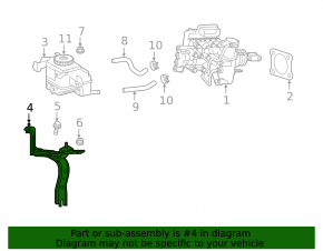 Bracket for the brake master cylinder reservoir Toyota Rav4 19-22 hybrid