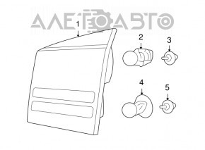 Dodge Journey 11-20 right interior tailgate light