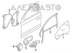 Front left door computer Porsche Panamera 14-16