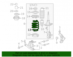 Front left spring for Honda CRZ 11-15