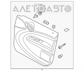 Door trim card front left Mini Cooper Countryman R60 12-16 black