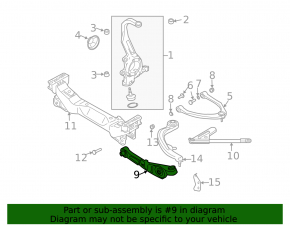 Lower control arm front right Nissan 350z