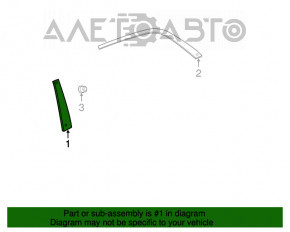 Door trim side rear right Chrysler 300 11-