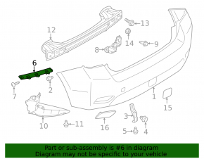 Rear bumper mount right upper Subaru Impreza 5d 17-