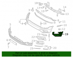 Left front bumper bracket for VW Tiguan 18-21 R-Line