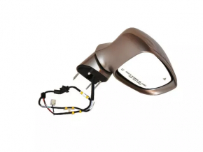 Right side mirror assembly, Chrysler Pacifica 17-20, heated, black, BSM, 7 pins