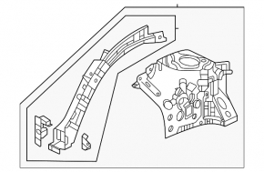 Front right quarter panel for Honda Civic XI FE/FL 22-24