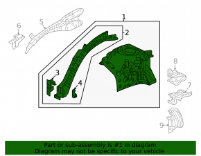Front right quarter panel for Honda Civic XI FE/FL 22-24