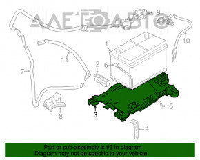 Battery tray BMW X1 F48 16-22 for battery 70Ah