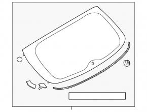 Rear glass of the trunk door Subaru Impreza WRX GH 10-14 5d