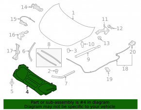 Nissan Murano z52 15-24 Hood Insulation