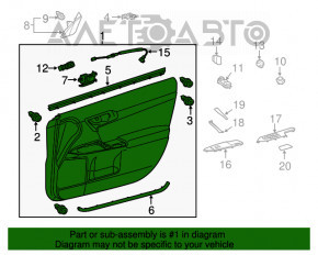 Door trim card front left Lexus CT200h 11-17