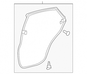 Lexus NX200t NX300 NX300h rear right door seal 15-21