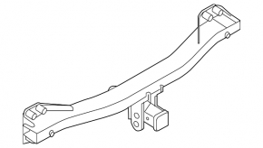 Rear bumper reinforcement VW Touareg 11-14 for towbar