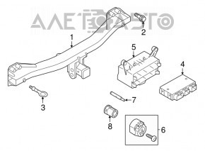 Rear bumper reinforcement VW Touareg 11-14 for towbar