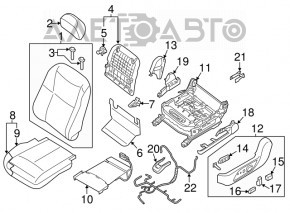 Airbag airbag seat left Nissan Altima 13-18