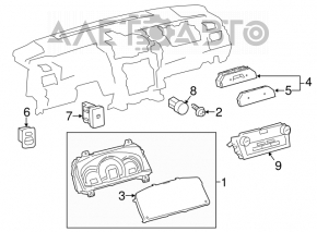 Start stop button Toyota Camry v50 12-14 usa hybrid