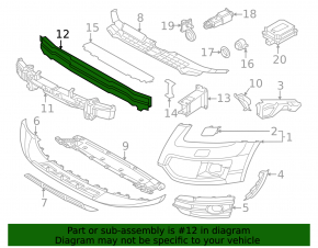 Front bumper reinforcement Porsche Macan 15 - for cruise control