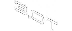 Emblem inscription S Q5 tailgate Audi Q5 80A 18-24