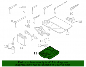 Trunk tray foam plastic Audi Q3 8U 16-18