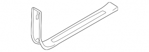 Front right threshold pad Subaru b10 Tribeca black with chrome trim, worn
