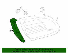 Left tailgate light trim Porsche Macan 15-18