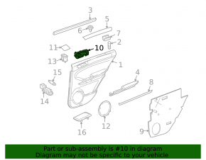 Interior rear left door handle for Mercedes W164 ML