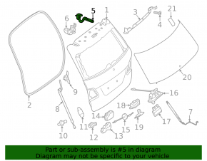 Trunk door hinge right Mercedes GLS-class X166 13-19