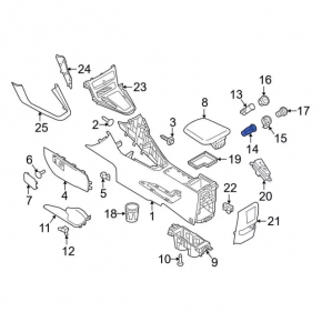 Cigarette lighter center console Ford Focus mk3 11-18