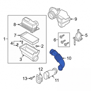 Air duct from air intake Ford Explorer 20-24 3.0T