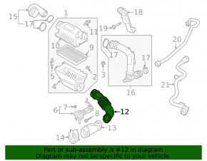 Air duct from air intake Ford Explorer 20-24 3.0T