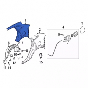 Quarter wing rear left Ford Escape MK4 20-24