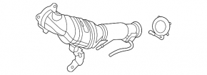 Downpipe with catalytic converter Lincoln Corsair 20-26 2.0 2.3