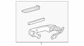 Cadillac CTS 14 keyless 2-pin outer rear door handle
