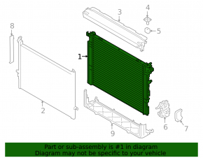 Radiator cooling water BMW 5 G30 18-23 530e hybrid