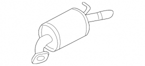 Rear muffler barrel for Toyota Highlander 2011