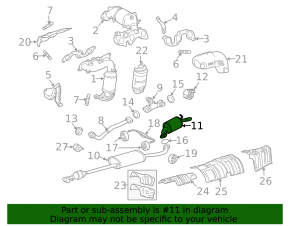 Rear muffler barrel for Toyota Highlander 2011