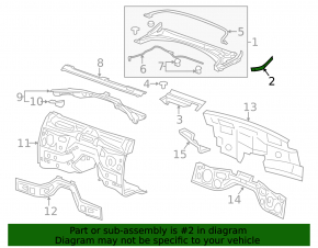 Cadillac ATS 13-19 Left Windscreen Wiper Blade Seal